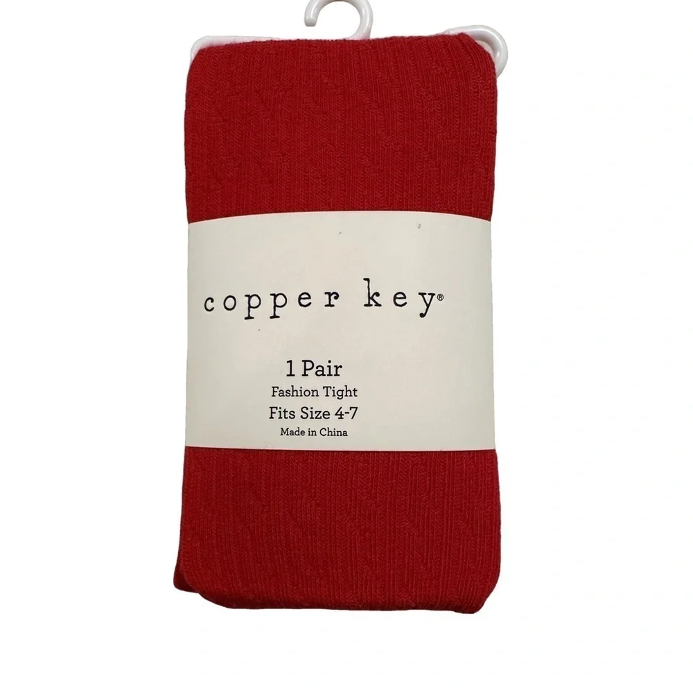 Copper Key Red Fashion Tights